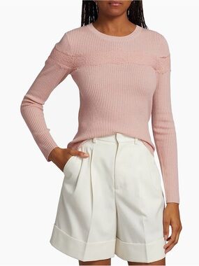 NWT REDValentino
Rib-Knit Wool Sweater*in pink Fuchsia